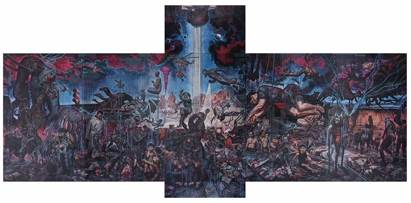 苍生     油彩、色粉、丙稀    1000cmX480cm 2016-2018 .jpg