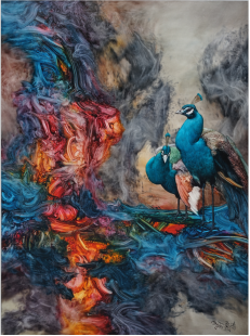 孟涛，《揽尽苍烟》，布上油画， 150X110cm，2014.png