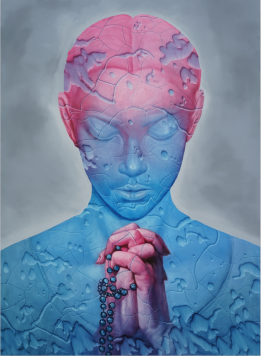 孟涛，《祈祷 》，布面油画，150X110 cm，2020.png