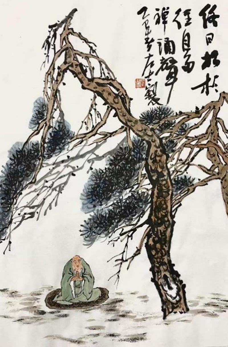 8古山松——自多禪誦聲45×70cm 2025年.jpg