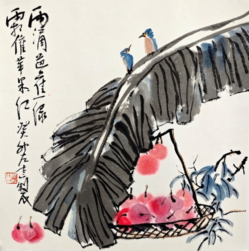 12雨滴芭蕉 50×50cm 2023年.jpg