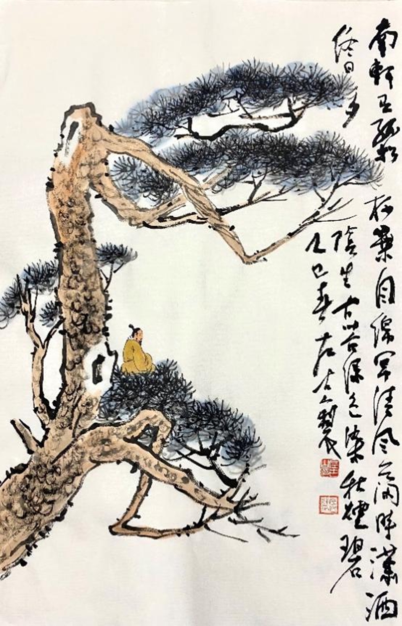 25古山松——倚立孤松45×70cm 2025年.jpg